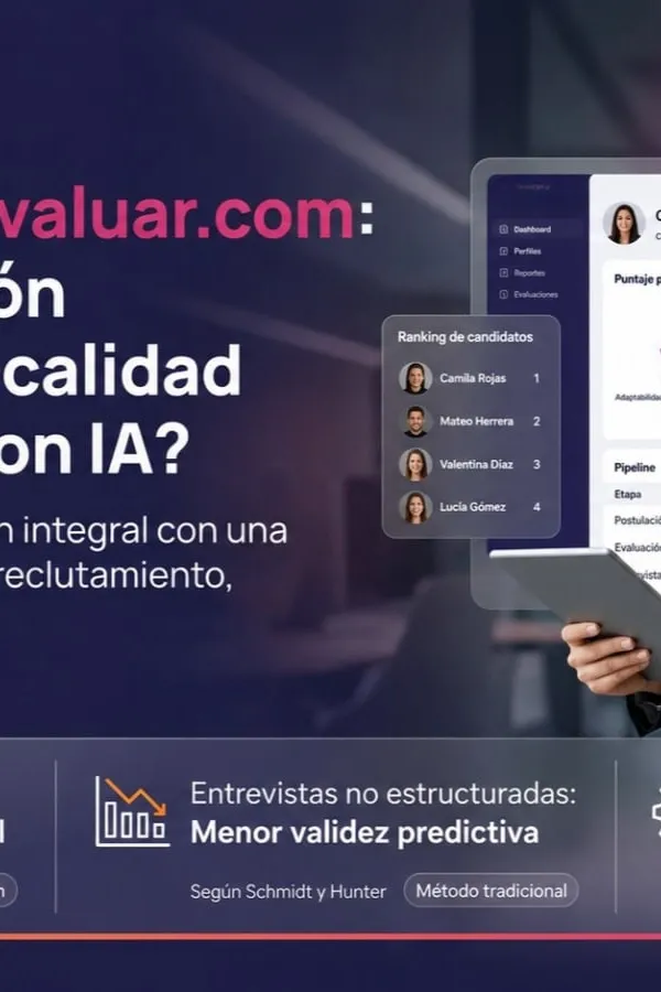 Comparativa Bizneo HR vs Evaluar.com: suite de gestión de RRHH frente a plataforma de selección con IA y psicometría